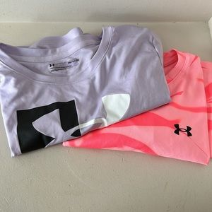 2 women’s under armour shirts